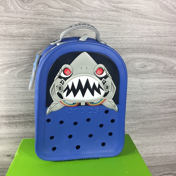 CROCS Other - Crocs Blue Robo Shark Light Up BackPack